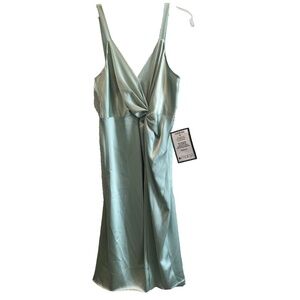 (NWD) JILL JILL STUART Women's Satin Twist/Slit Front Cocktail Dress, Mint